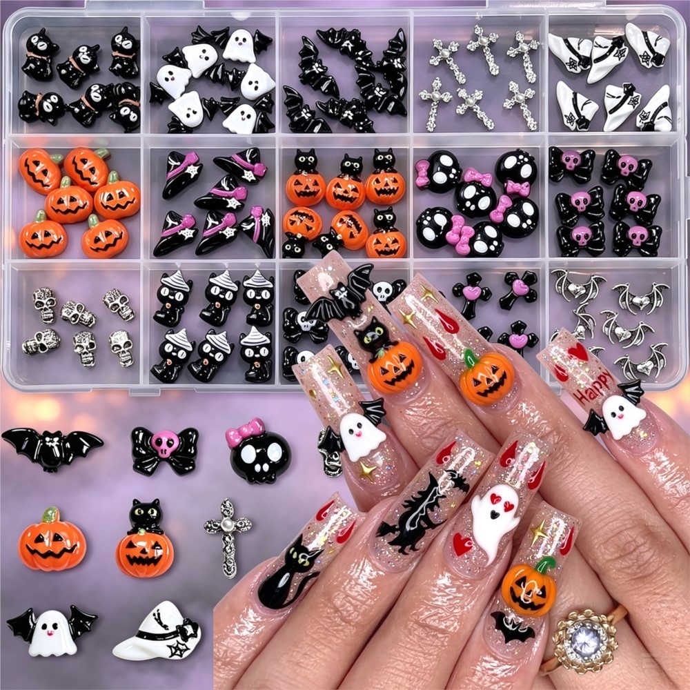 Nail Art Valentines Day - 15grid 3D Hiasan Kuku Lucu Bertema