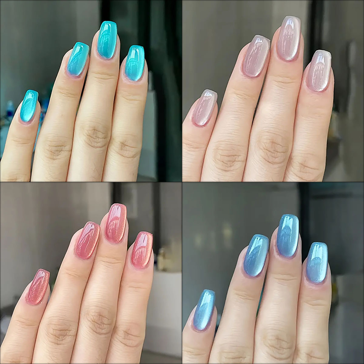 Nail Art Pink - Kuku palsu balet persegi pendek untuk