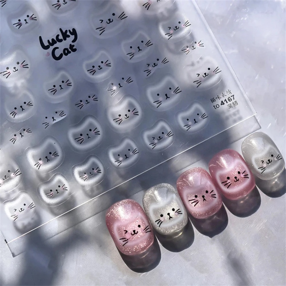Nail Art Pink - 120-Piece 5-Set permen anak Press-On kuku