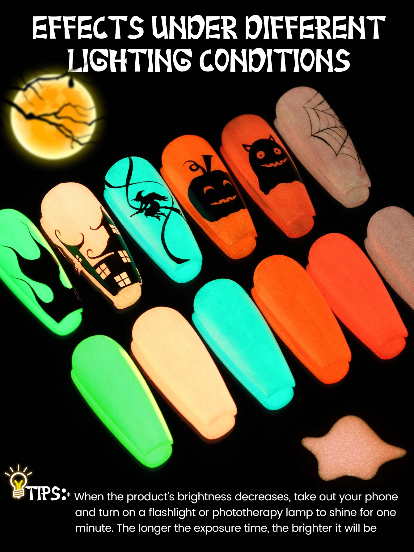 YOKEFELLOW cat kuku Gel menyal - Nail Art Orange ulasan dan harga