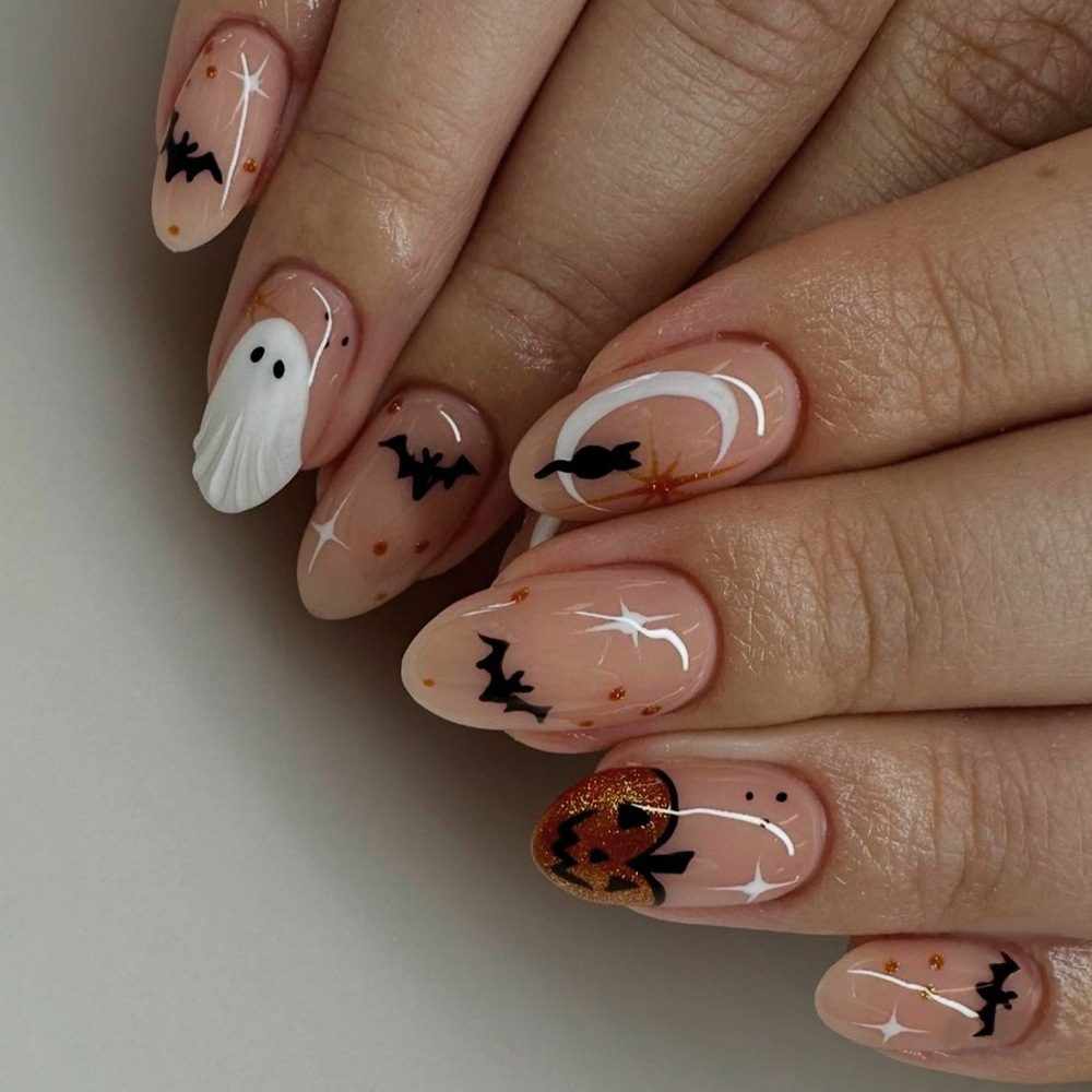 24 Buah Kuku Tekan Almond Sede - Nail Art Press On ulasan dan harga