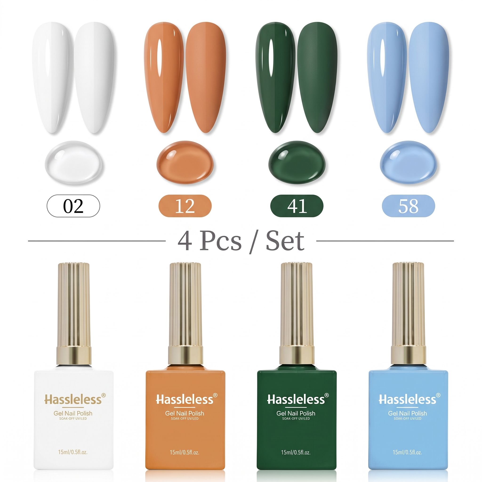 Set Gel Cat Kuku 4 Buah yang M - Nail Art Orange ulasan dan harga